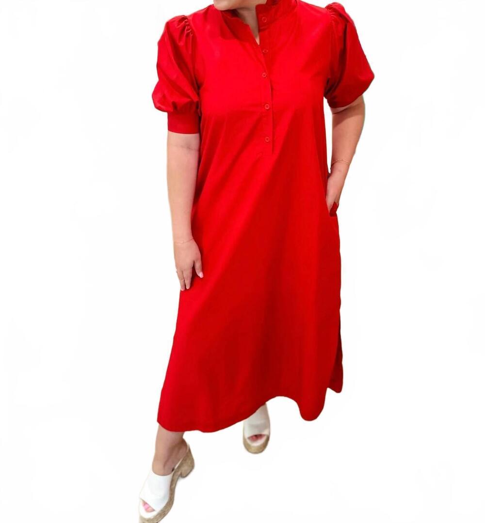 NEW ENTRO spring in the strawberry fields dress in red